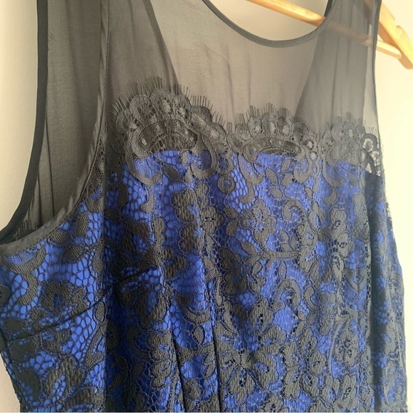 ANTHROPOLOGIE Moulinette Soeurs Royal Blue Lace Cottagecore Dress Size 4 - Picture 6 of 14